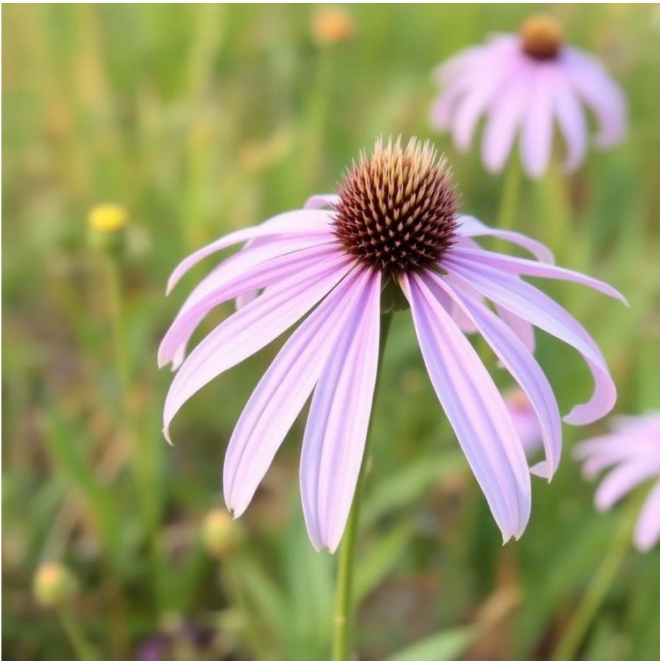 Pale purple coneflower with drooping petals